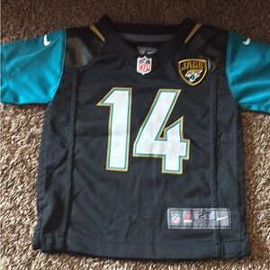 Nike Black and Teal Jaguars Jersey